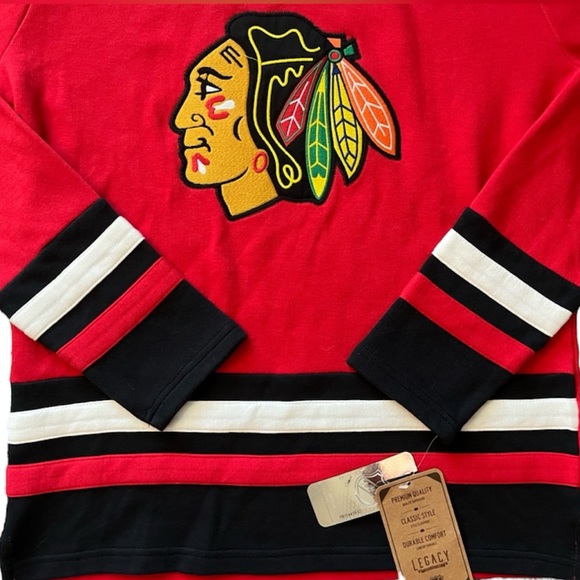 NWT Legacy Collection Chicago Blackhawks Sweatshirt - Size Youth XL - Picture 2 of 7